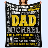 La couverture personnalisée du meilleur nom de papa - Cadeaux pour papa